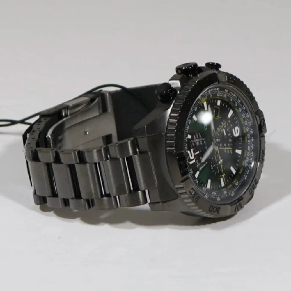 Citizen Men's Navihawk 48mm Chronograph Date Eco-Drive Gray Watch